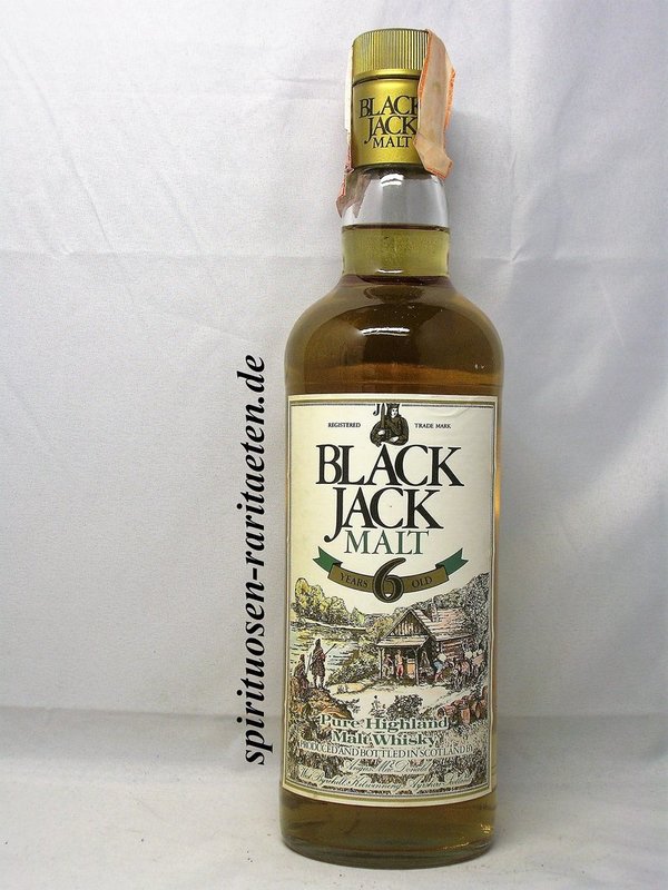 Black Jack  6 Years Pure Malt Highland Whisky mit italienischer Banderole 0,75 L. 40%