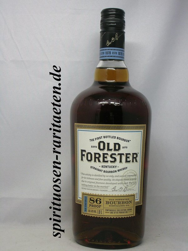 Old Forester 1,0 L. 43% Kentucky Straight Bourbon Whisky
