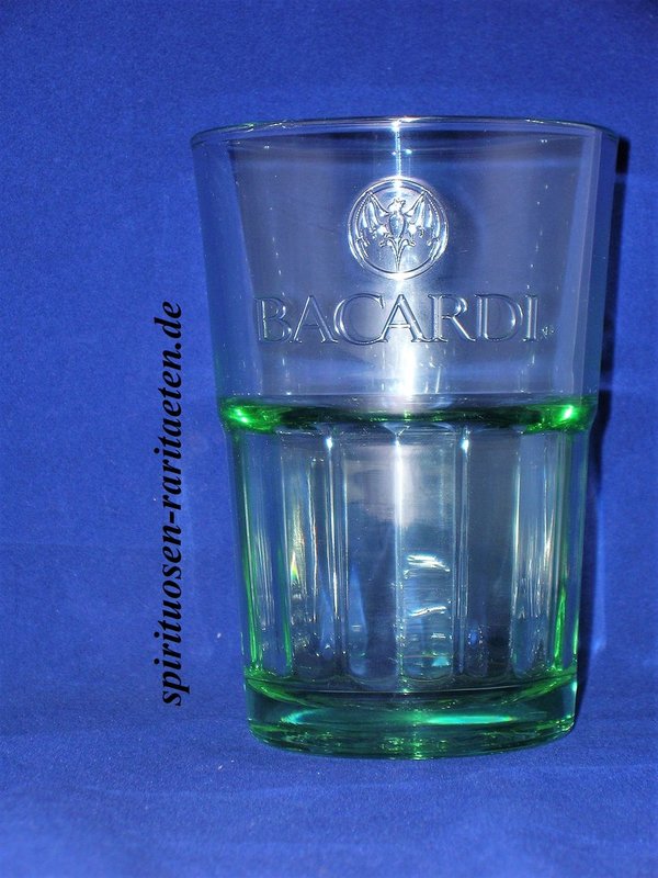 Bacardi Doppelter Tumbler Highball Glas mit grünem Schimmer