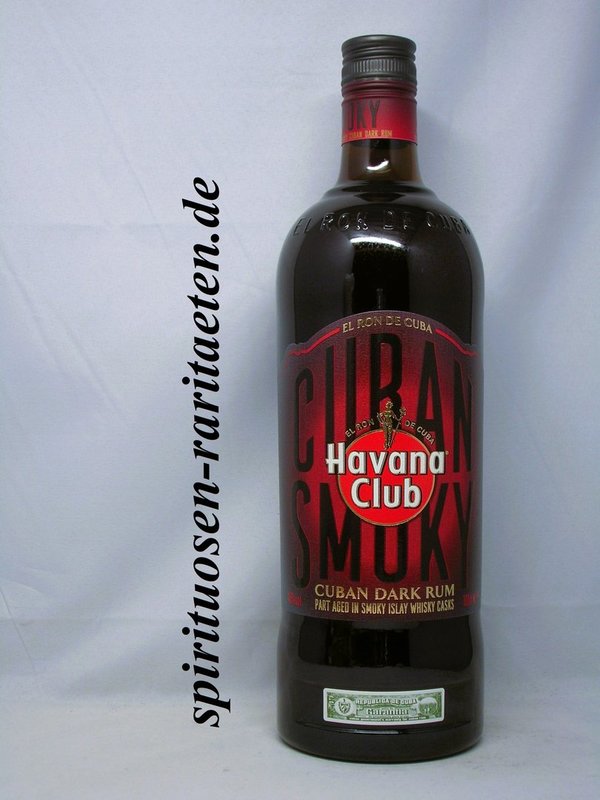 Havana Club Cuban Smoky Dark Rum 1,0 L. 40% Part Aged Islay Whisky Casks