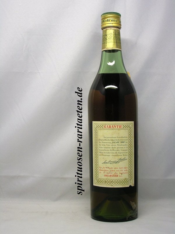 Jacobi 1880 Weinbrand aus den 60er Jahren keine Inhalts / Prozent Angabe ca. 0,7L.