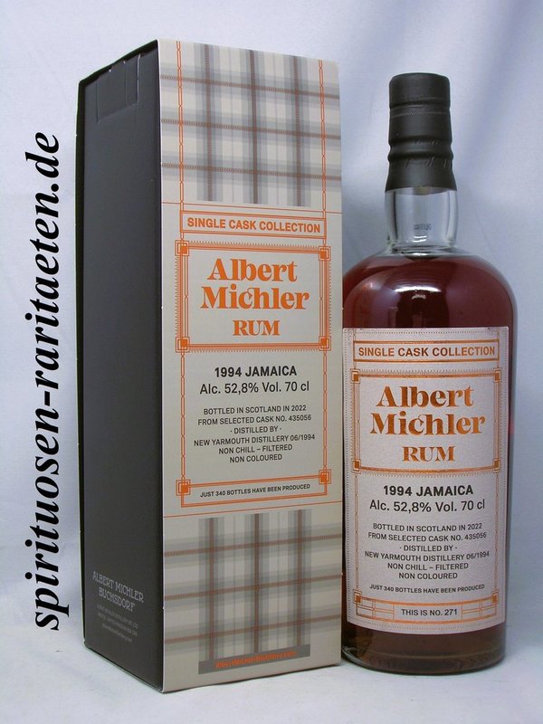 Albert Michler Rum Jamaica 1994 Yarmouth 26 Y. 0,7 L. 52,8% Single Cask