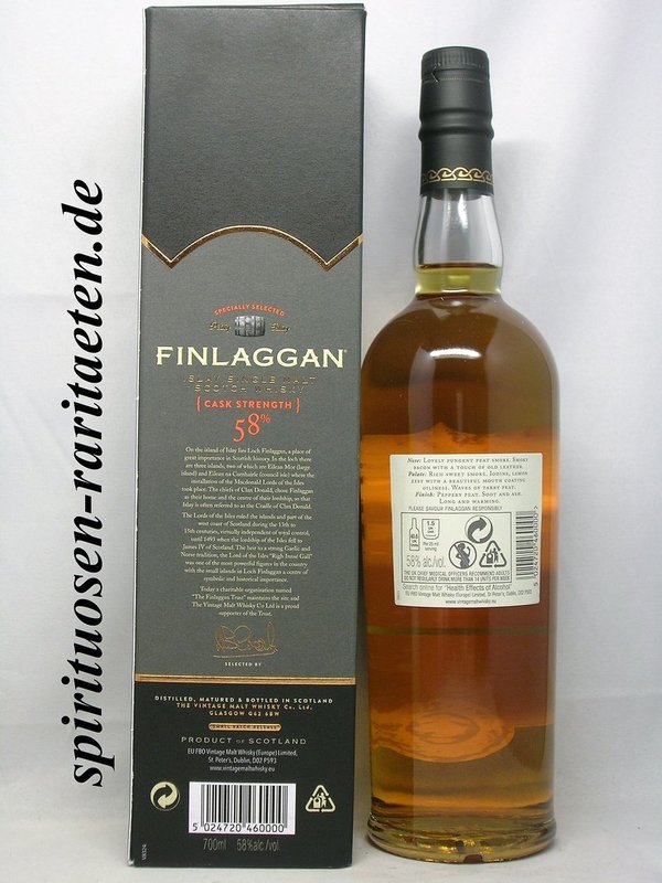 Finlaggan Cask Strength Islay Single Malt Scotch Whisky 0,7 L. 58%
