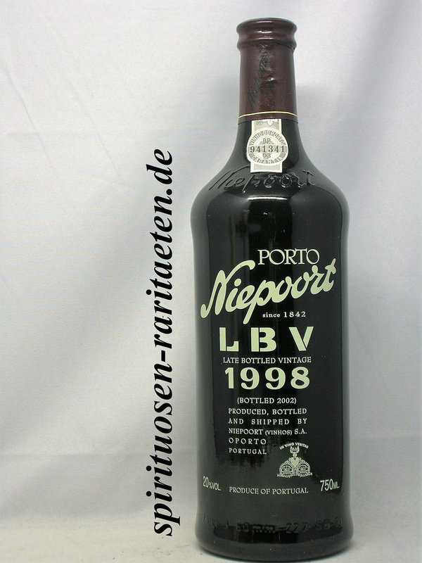 1998 - 2002 Niepoort Late Bottled Vintage Portwein LBV 0,75 L. 20%