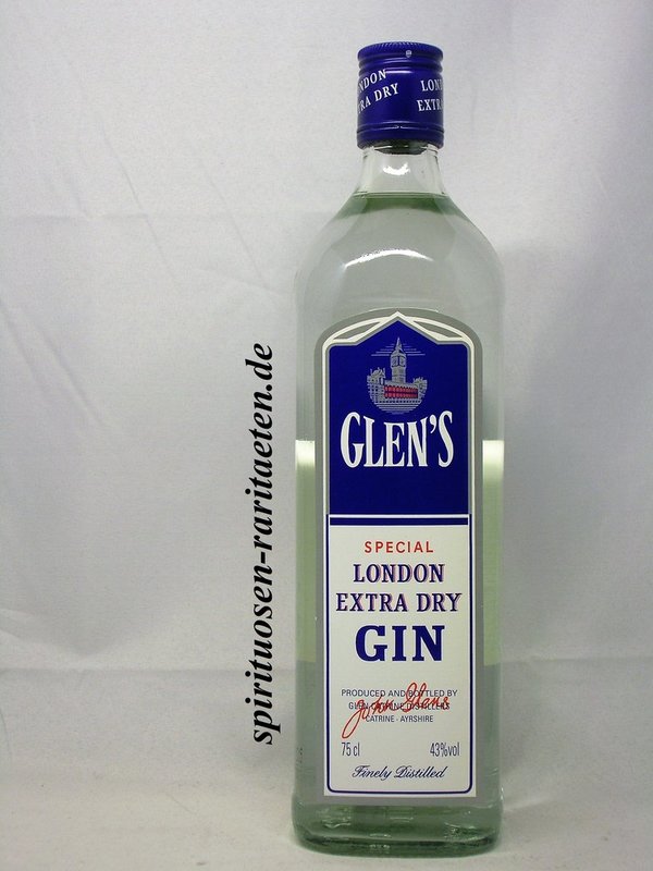 Glen`s Special London Extra Dry Gin Finely Distilled 43% Ayrshire