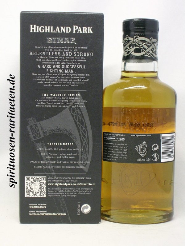Highland Park Einar 0,35 L. 40% Single Orkney Malt Scotch Whisky