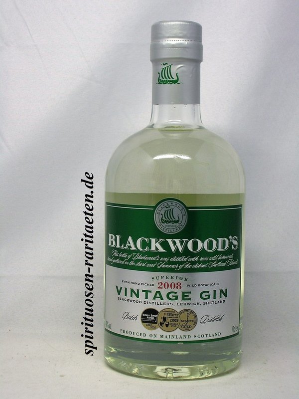 Blackwoods 2008 0,7 L. 40% Vintage Dry Gin