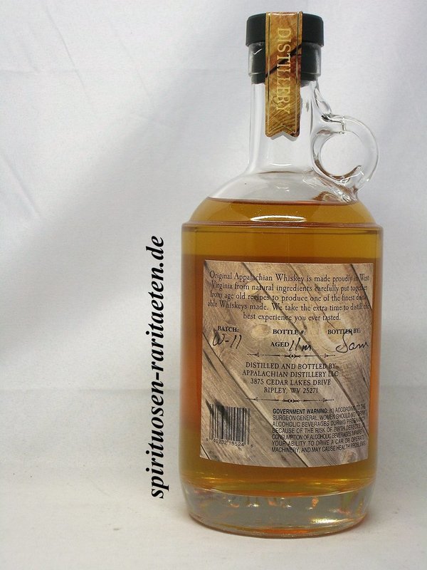 Original Appalachian Whiskey 80 Proof 40% West Virginia