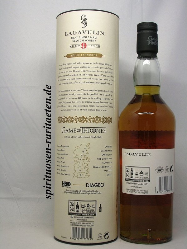 Game of Thrones Lagavulin 9 Y. House Lannister 0,7 L. 46% Whisky