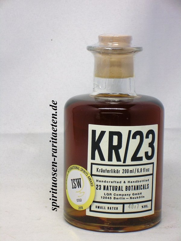 KR / 23 Kräuter Likör aus Berlin Handcrafted & Handbottled Small Batch