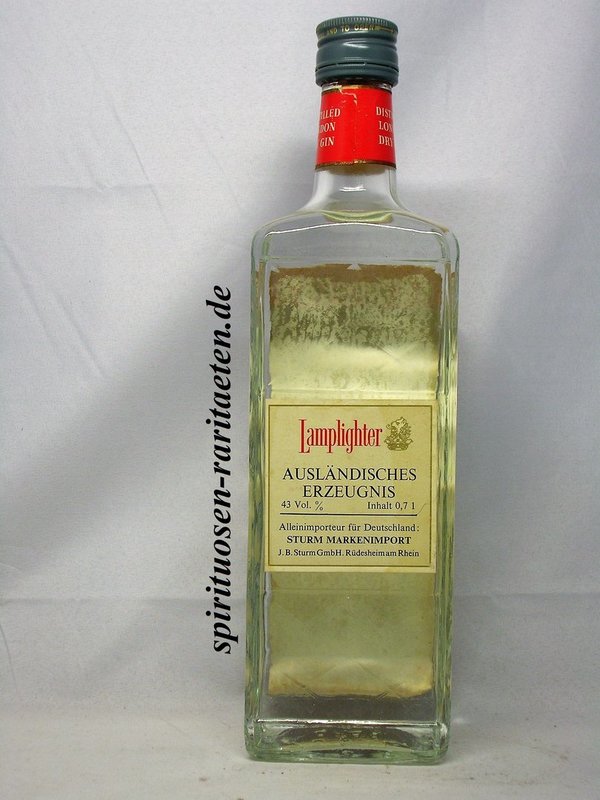 Nicholson`s Lamplighter English Dry Gin 60er Jahre Sturm Markenimport