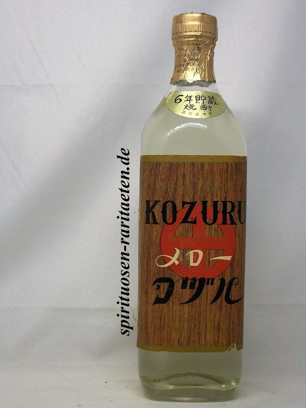 Kozuru Mellow Shochu 6 Jahre alt 60er Jahre Japanischer Reisbranntwein 35%