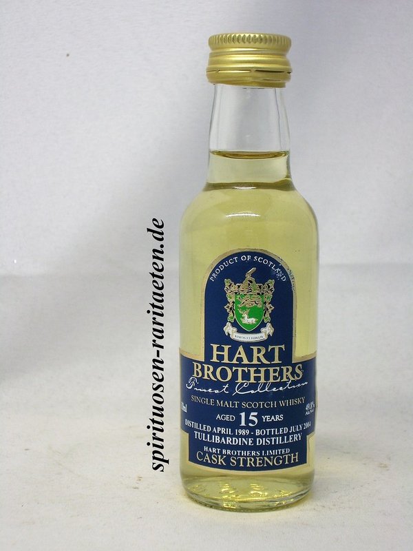 Hart Brothers Miniatur Tullibardine 15 Y. 1989 - 2004 Whisky Cask Strength