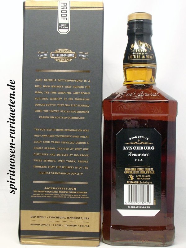 Jack Daniel`s 100 Proof Bottled in Bond 1,0 L. 50%