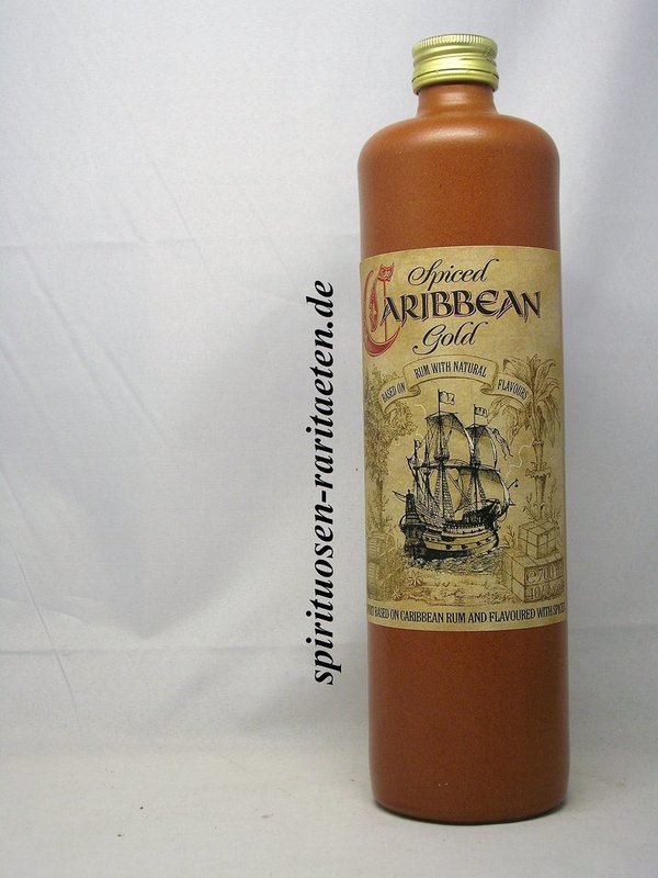 Spiced Caribbean Gold Rum and Flavoured 40% Ton Flasche