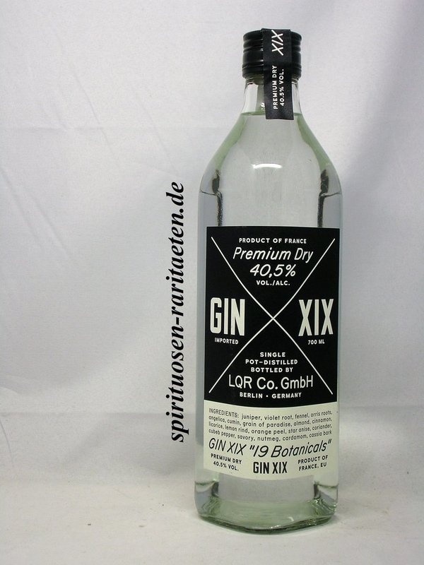 Gin XIX 19 Premium Dry Single Pot Distilled France 0,7 L. 40,5%