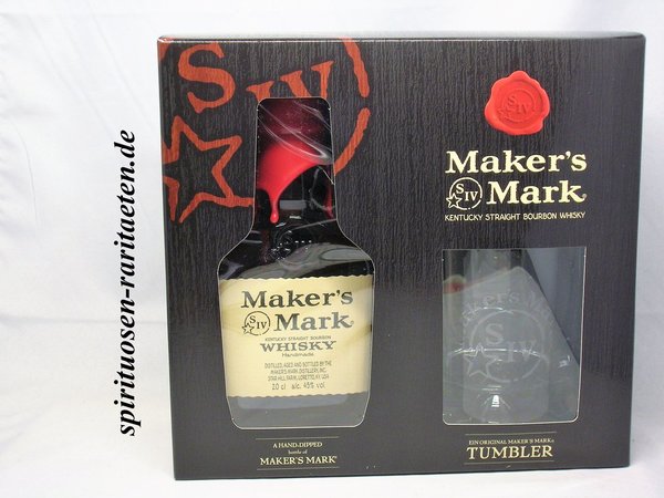 Maker`s Mark GP mit Glas 0,2 L. 45% Kentucky Bourbon Whisky