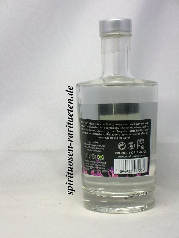 Hampden Estate Rum Fire Velvet 0,35 L. 63% Jamaica White Overproof