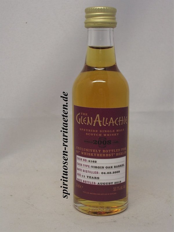 Glenallachie 2008 11 Y. Exclusive Bottling for 20. Whiskyherbst Berlin Miniatur