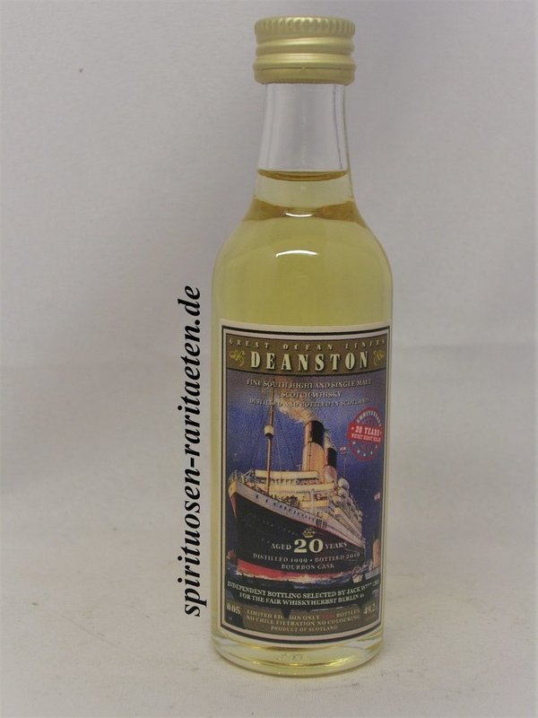 Deanston 20 Y. 1999 Whisky Herbst Berlin 2020 Mini 5 cl. JWWW GOL