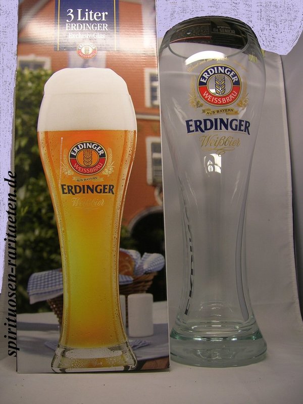 Erdinger Weißbier Glas 3,0 Liter ca. 44 cm Hoch