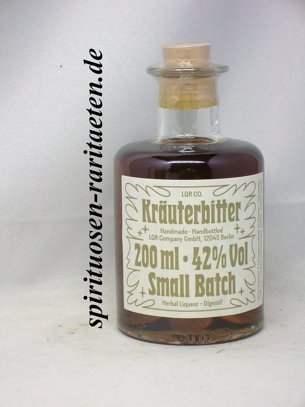 Kräuterbitter Small Batch 0,2 L. 42% Handmade Handbottled