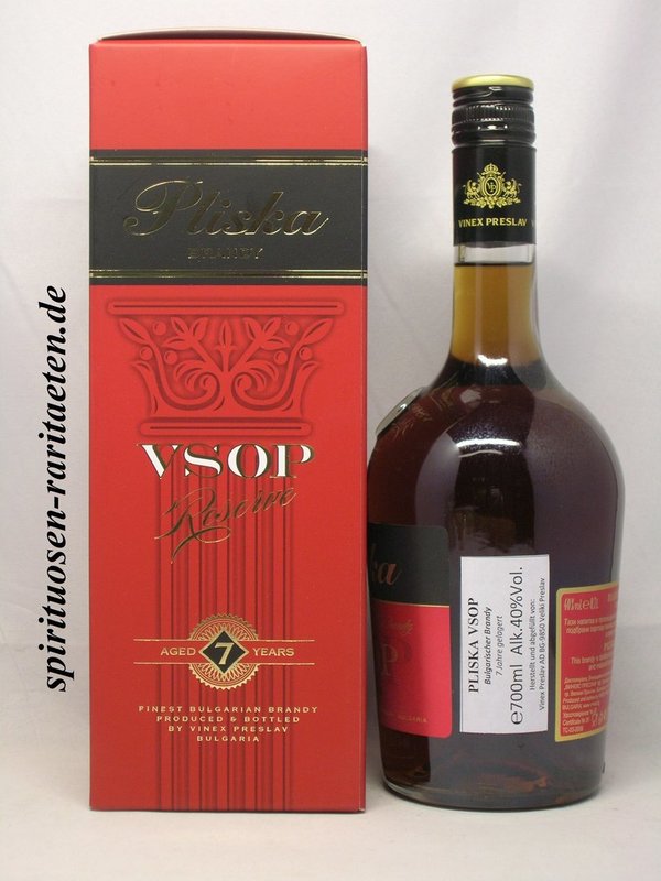 Pliska Bulgarischer Brandy VSOP 7 Jahre Reserve 0,7 L. 40%