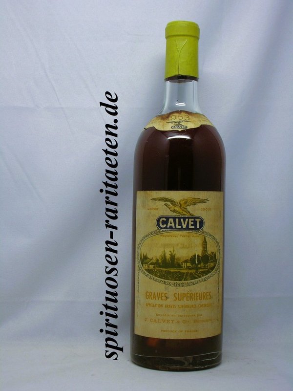 Calvet Graves Superieurs 1953 Bordeaux Frankreich Wein