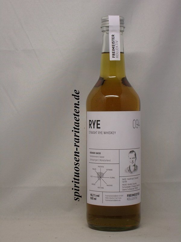 Freimeister Kollektiv 094 Straight Rye Whiskey 0,5 L. 48,2% Sasse