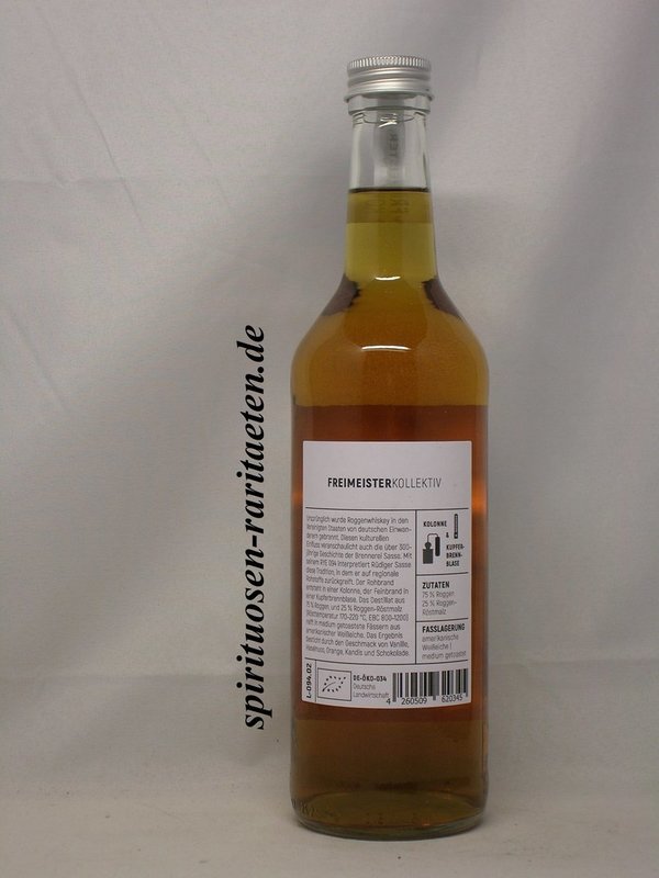 Freimeister Kollektiv 094 Straight Rye Whiskey 0,5 L. 48,2% Sasse