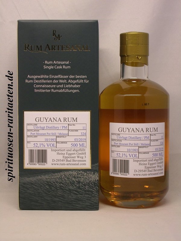 Rum Artesanal Guyana Uitvlugt PM 1993 RA Single Cask 52,1%