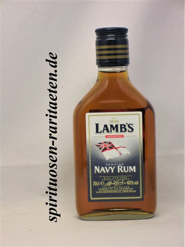 Lamb`s Caribbean Navy Rum Rich Heritage Smooth Flavour 40% 0,2 L.
