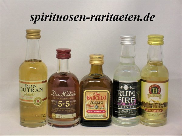 5x Rum Miniaturen Probierpaket Mini