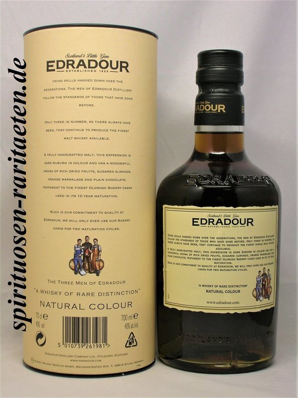 Edradour 10Y. Highland Single Malt Scotch Whisky 0,7 L. 40%