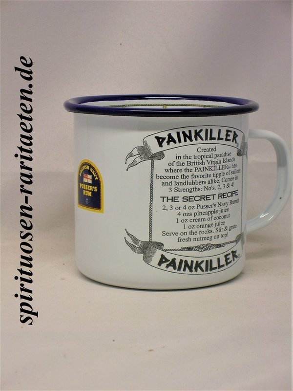 Pussers Pusser`s Rum British Navy Emaille Becher Mug Tin Cup NEU 2