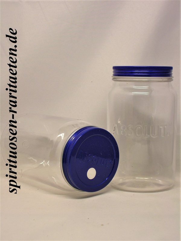 6x Absolut Acryl Glas Becher Jar mit Deckel Hartplastik Camping Outdoor
