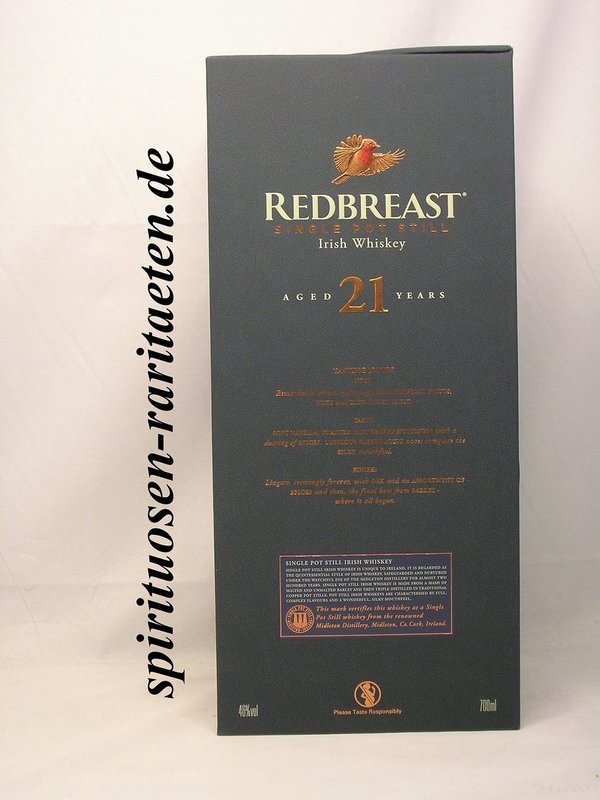 Redbreast 21 Years Irish Single Pot Still Whiskey 0,7 L. 46%