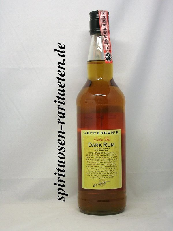 Jefferson`s Caribbean Dark Rum Extra Fine 0,7 L. 40%