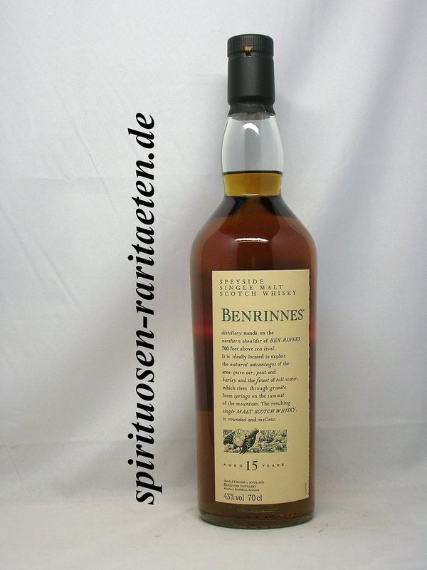 Benrinnes 15 Y. Single Speyside Malt Scotch Whisky 0,7 L. 43% Flora & Fauna
