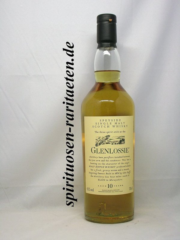 Glenlossie 10 Y. Single Speyside Malt Scotch Whisky 0,7 L. 43% Flora & Fauna