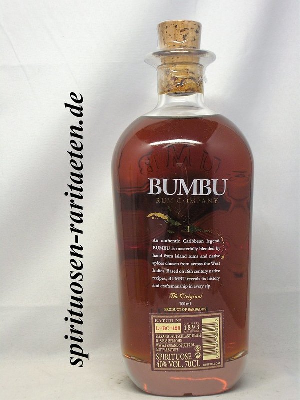 Bumbu Barbados Rum with natural Flavours 0,7 L. 40% Spirit Drink