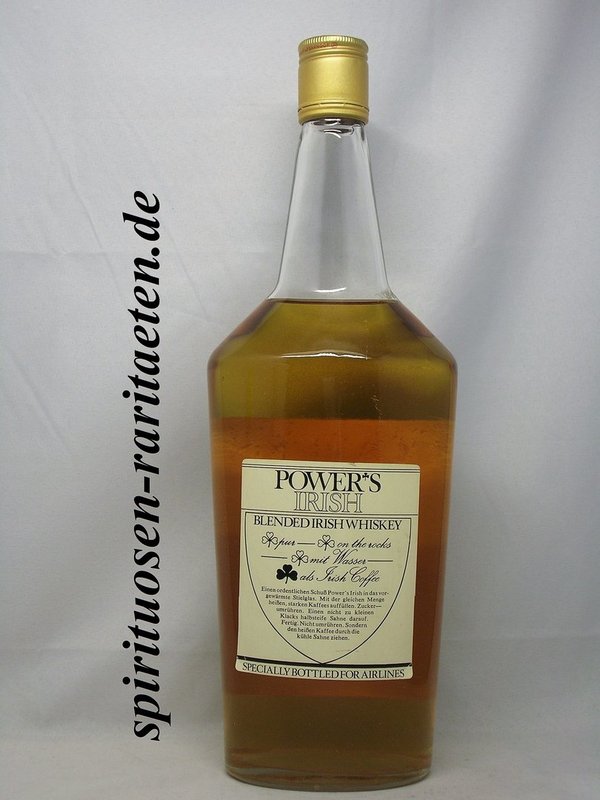 Powers Blended Irish Whiskey Specially Bottled for Airlines