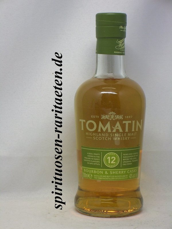 Tomatin 12 Y. Single Highland Malt Scotch Whisky 0,2 L. 43%