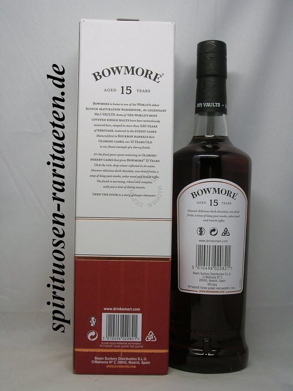 Bowmore 15 Y. Islay Single Malt Scotch Whisky 0,7 L. 43%