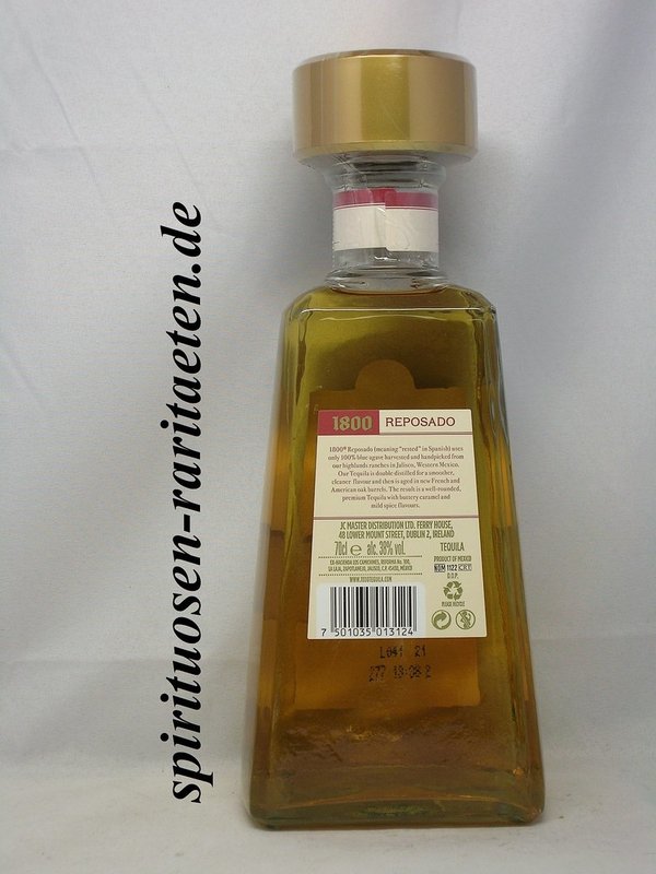 Cuervo 1800 Reposado 100% Agave 0,7 L. 38,0% Tequila Reserva