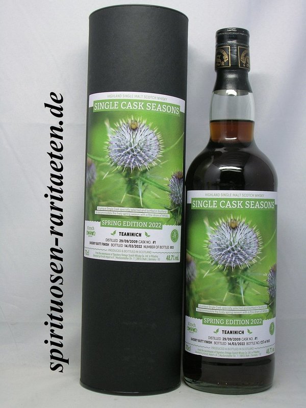 Teaninich 2009 Single Cask Seasons Whisky 0,7 L. 48,7% Spring Edition 2022
