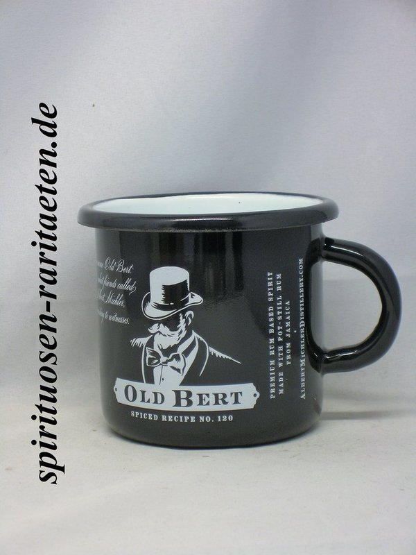 A. Michler Rum Old Bert Emaille Tasse Becher Mug