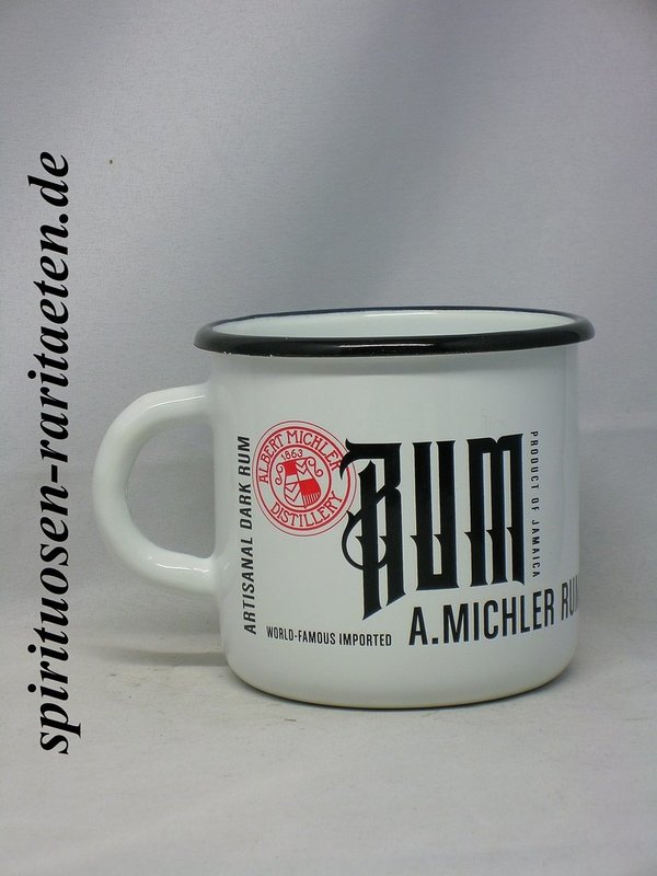 A. Michler Artisanal Dark Rum Emaille Tasse Becher Mug