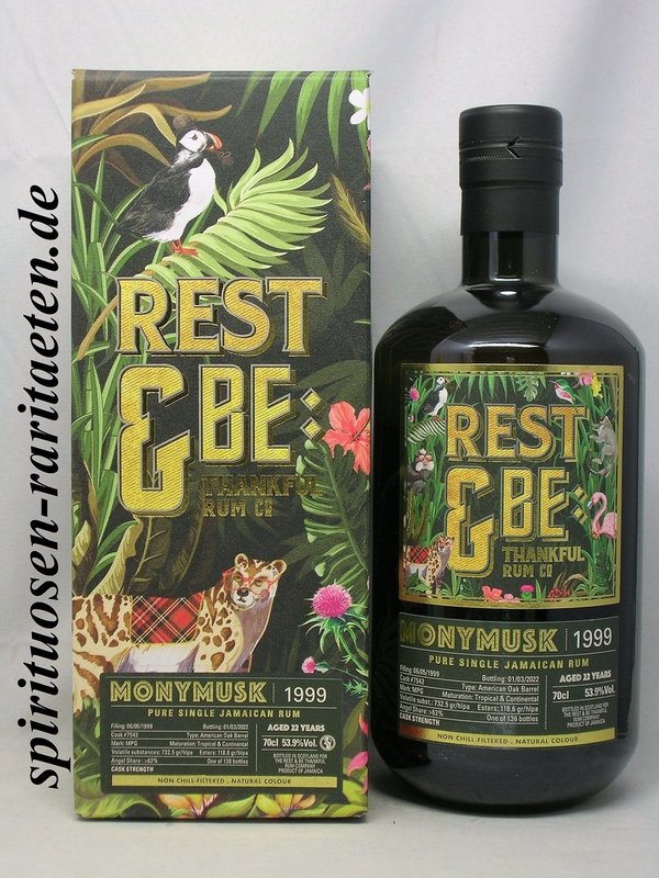 Rest & Be Thankful Rum Monymusk 2012 Pure Single Jamaican
