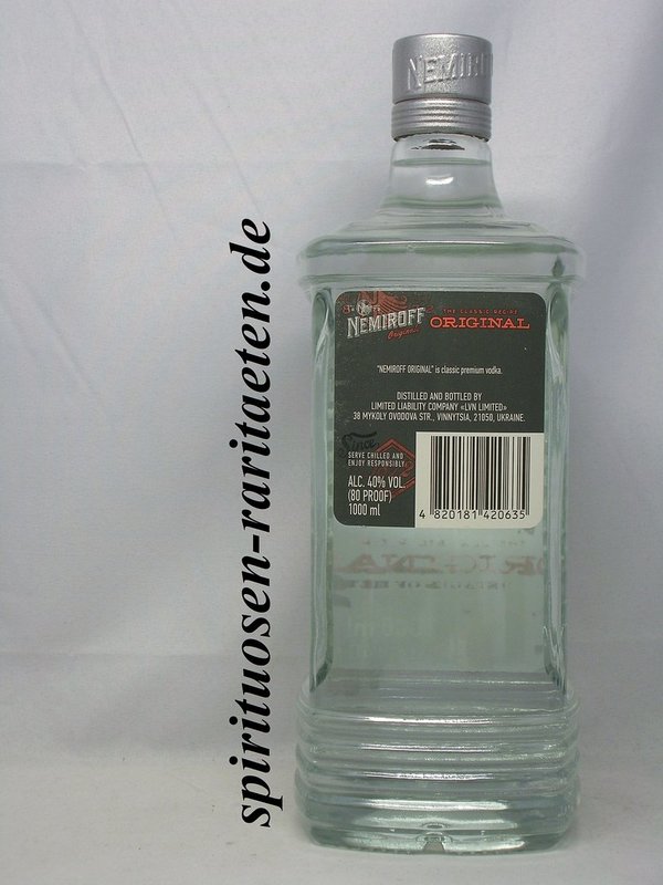 Nemiroff Originals Vodka Ukraine The Classic Recipe 1,0 L. 40%